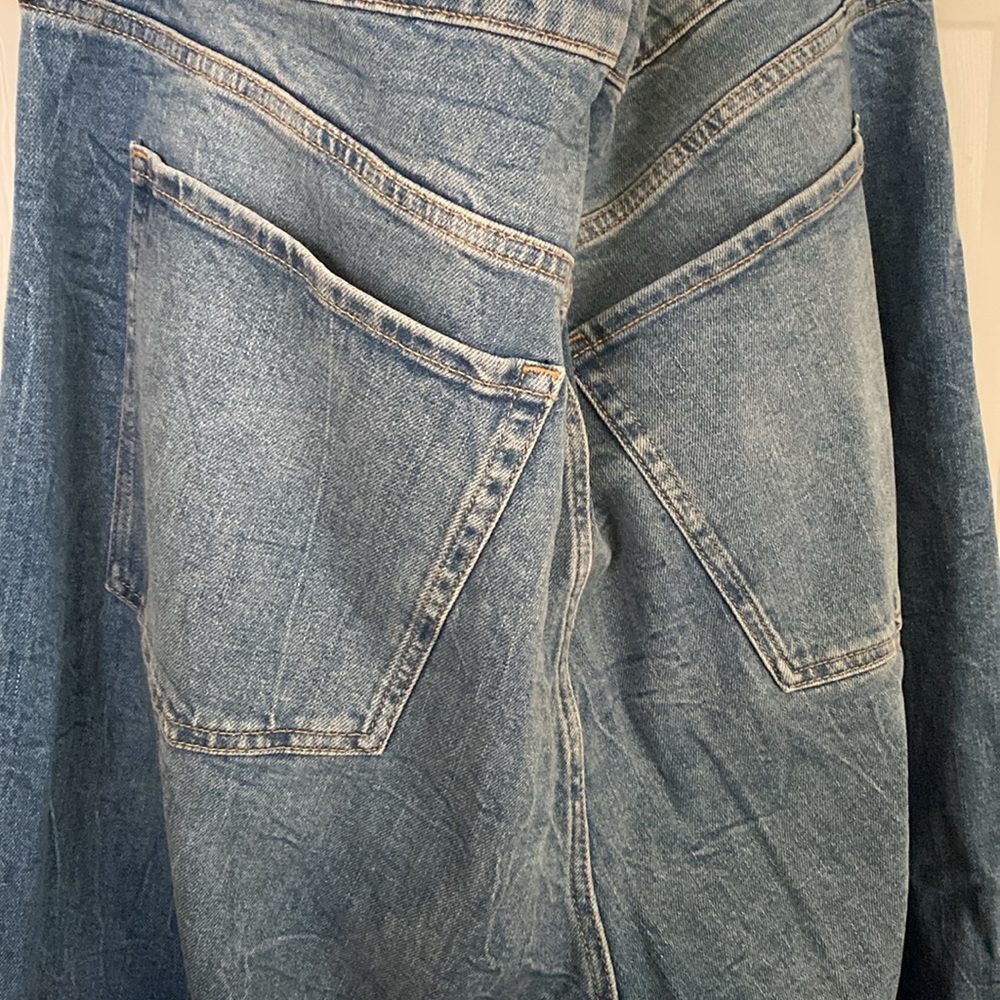 Old Navy Extra High-Rise Sky-Hi Straight Secret Slim Pockets Blue Jeans Size 24 - Picture 10 of 10